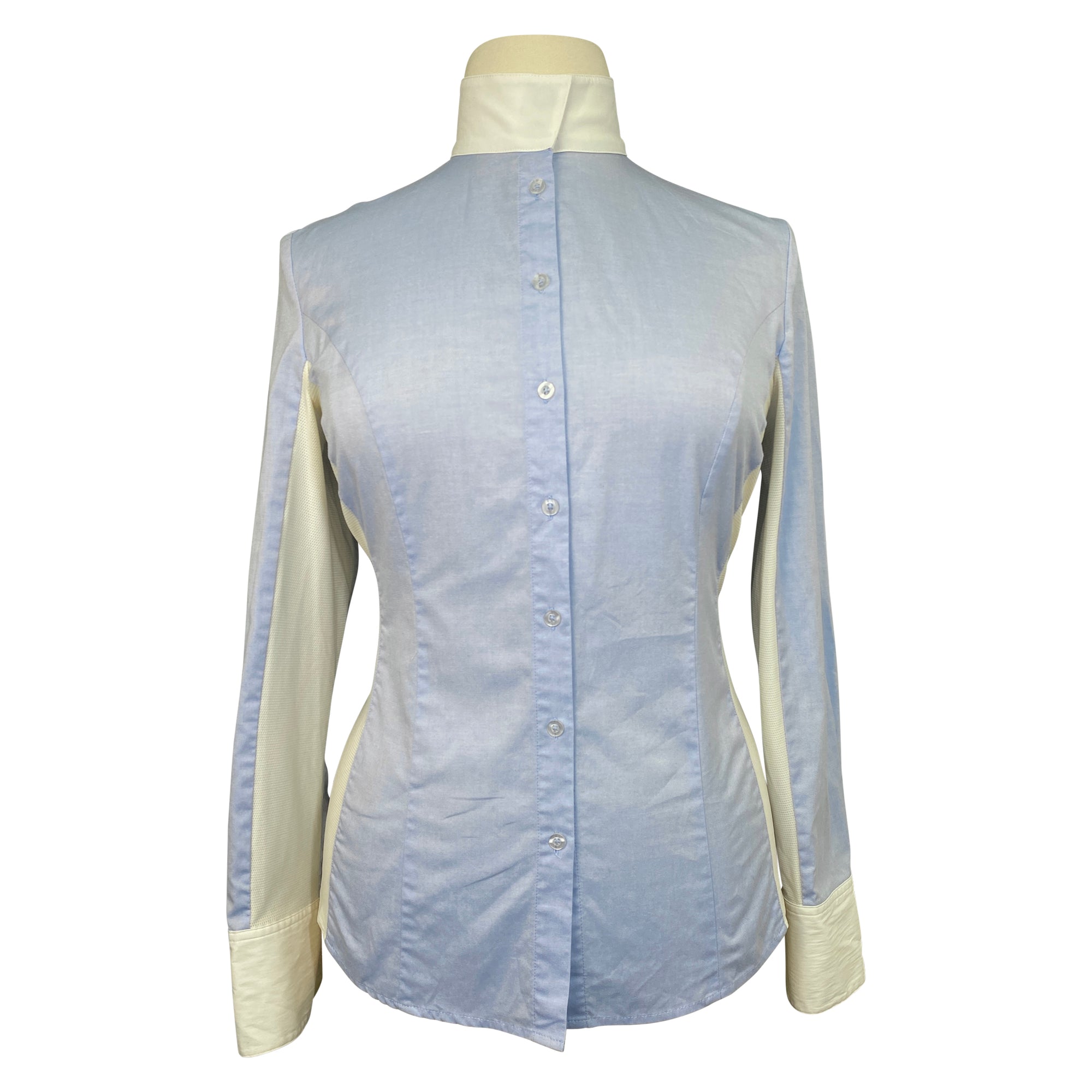 Asmar Equestrian &#39;Oxford&#39; Show Shirt in Powder Blue/White