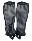 Saxon Equileather Half Chaps in Black - CL (Children's Large)