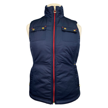 Ariat Reversible Vest in Navy/ Bit Print
