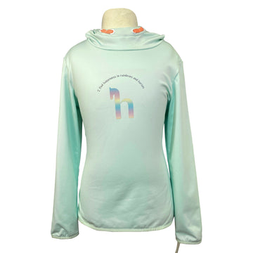 Horze 'Chloe' Rainbow Technical Hoodie in Dusty Aqua