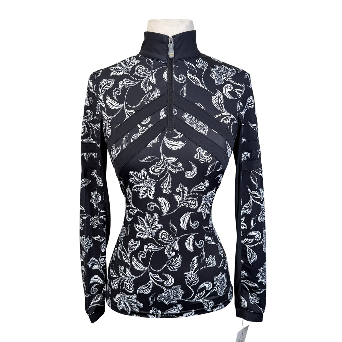 Kastel Long Sleeve Sunshirt in Black Paisley