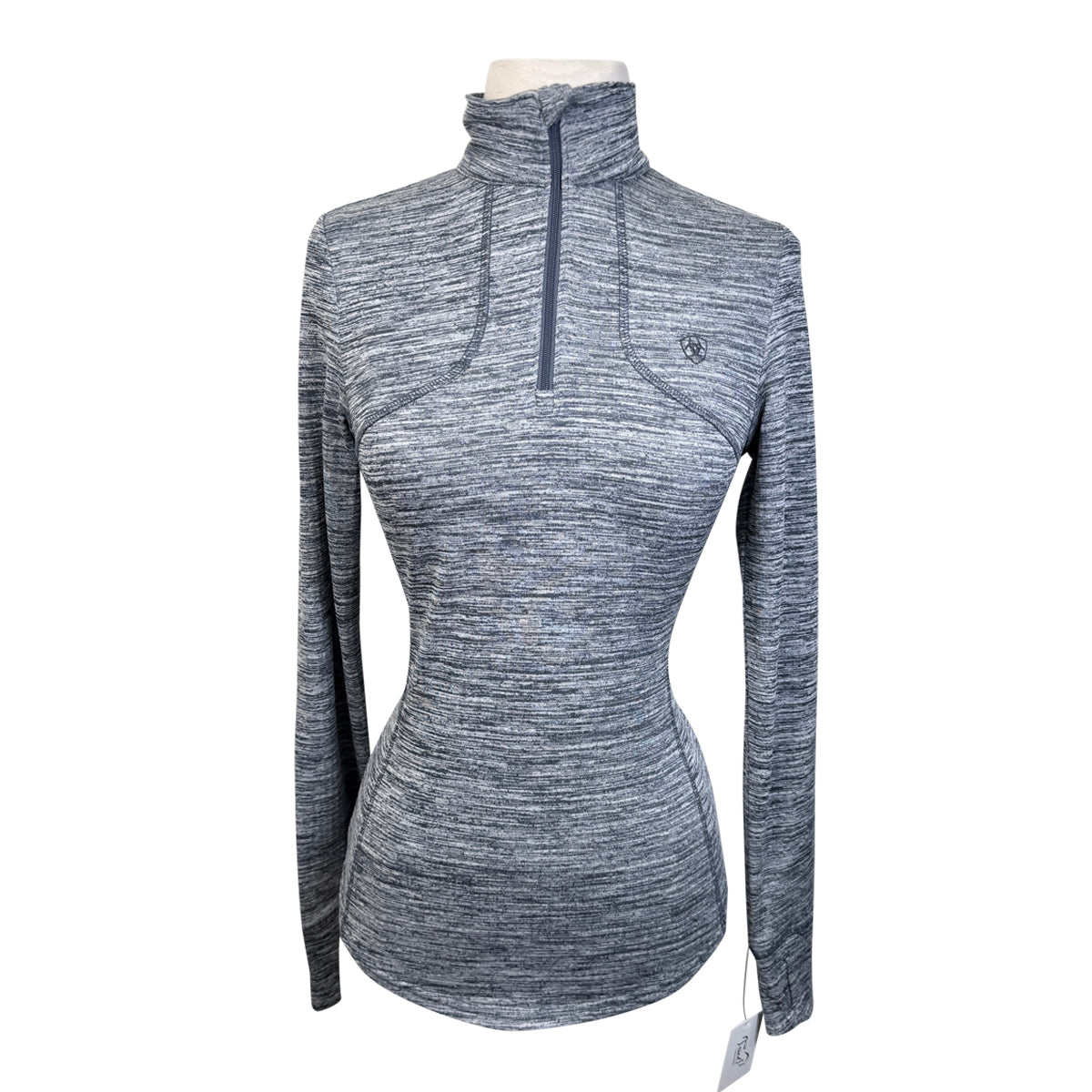 Ariat Team Gridwork 1/4 Zip Baselayer in Navy Heather
