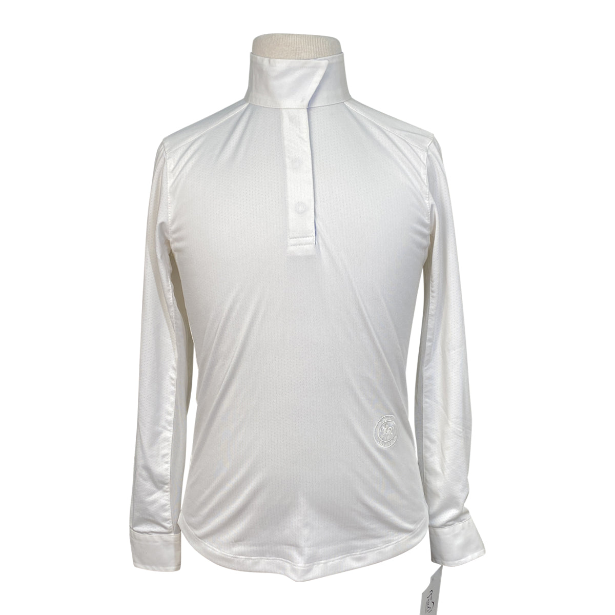Essex Classics Performance Coolmax Show Shirt in White/ Blue &amp; White Stripes 