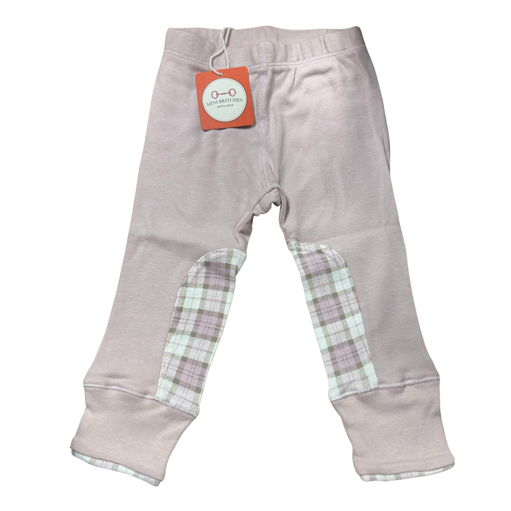 Mini Britches Baby Riding Pants in Pink/Pink Plaid