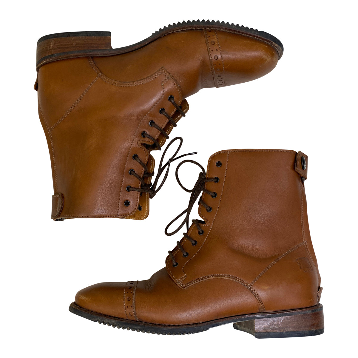 DeNiro Lace Up Paddock Boots in Hazelnut