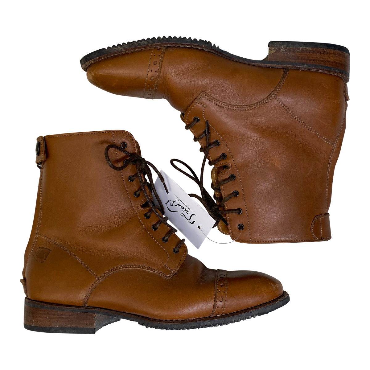 DeNiro Lace Up Paddock Boots in Hazelnut
