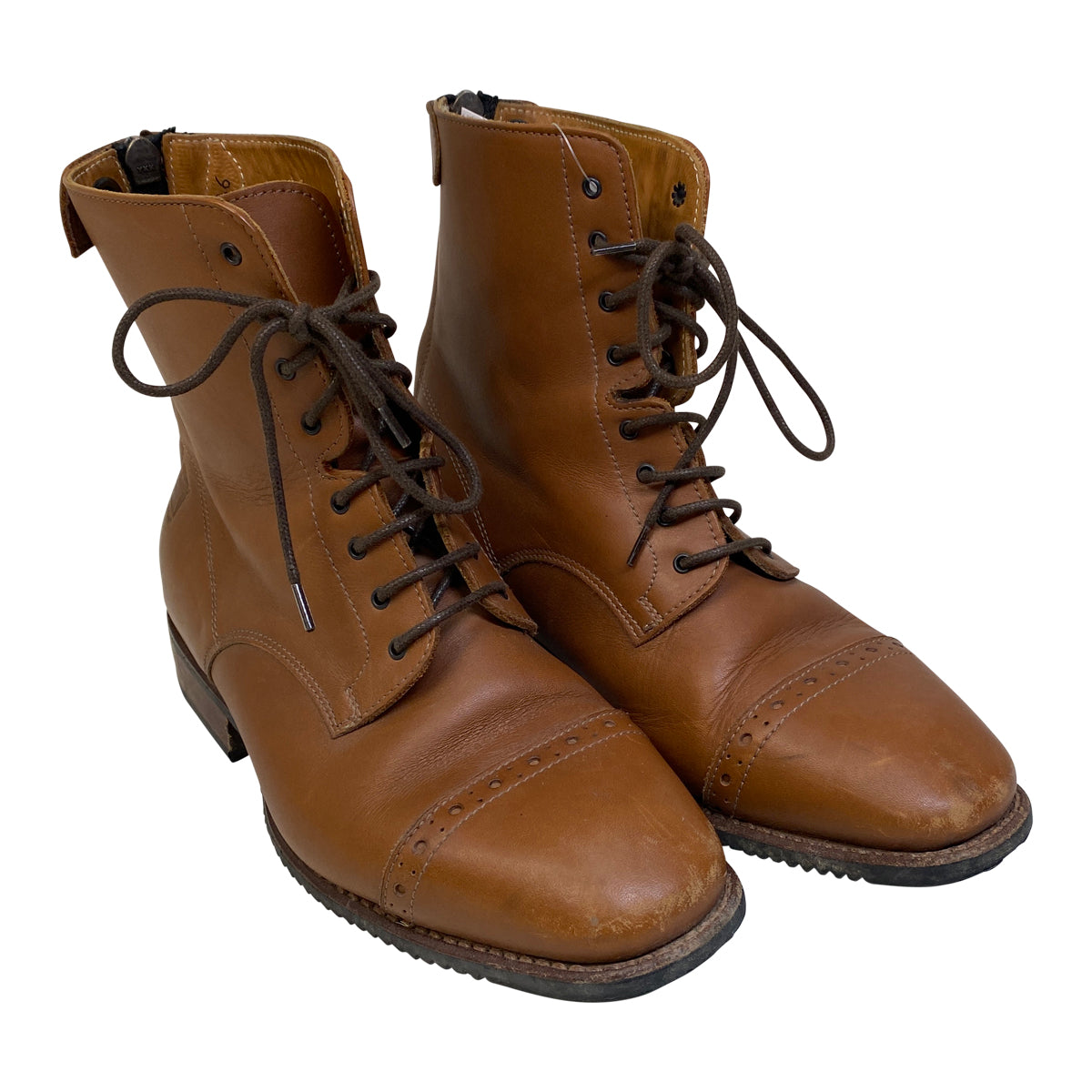DeNiro Lace Up Paddock Boots in Hazelnut