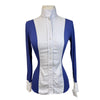 Le Fash Open Placket Shirt in White/Blue