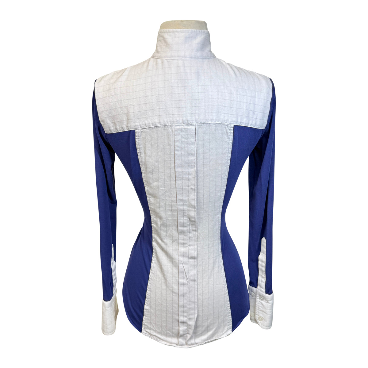 Le Fash Open Placket Shirt in White/Blue