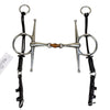 Jake Adams Double Jointed Copper Elliptical Nelson Gag Bit in Stainless Steel