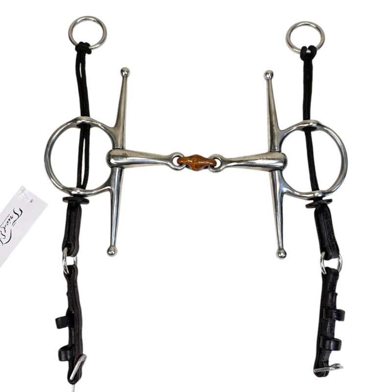 Jake Adams Double Jointed Copper Elliptical Nelson Gag Bit in Stainless Steel