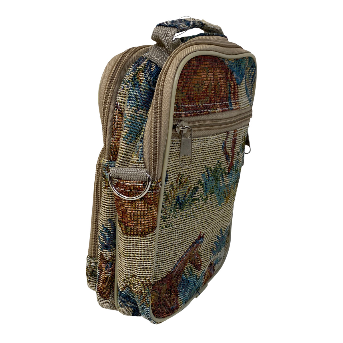 Canvas Mini-Bag in Tan Horse Print