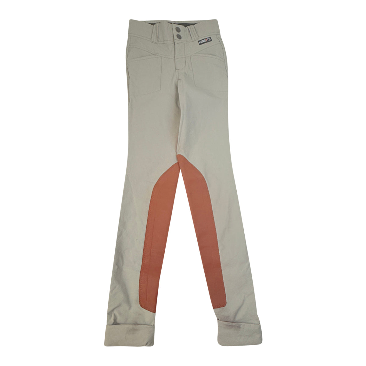 Kerrits 'Crossover' Extended Knee Patch Jods in Tan - Children's Small