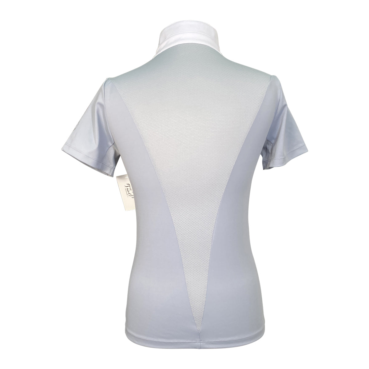 Free Ride Equestrian 'Amelia' Short Sleeve Show Shirt in Light Grey