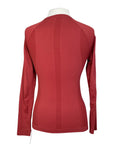 Long Sleeve Seamless Athletic Tee in Burgandy