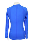 Long Sleeve Seamless Athletic Tee in Bright Aqua 