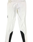 Back of Equiline 'Ash Lite Schoeller' Breeches in White - Women's IT 40 (US 26)