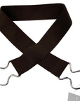 Full view of Ruespari Elastic Clasp Belt in Chocolate Brown