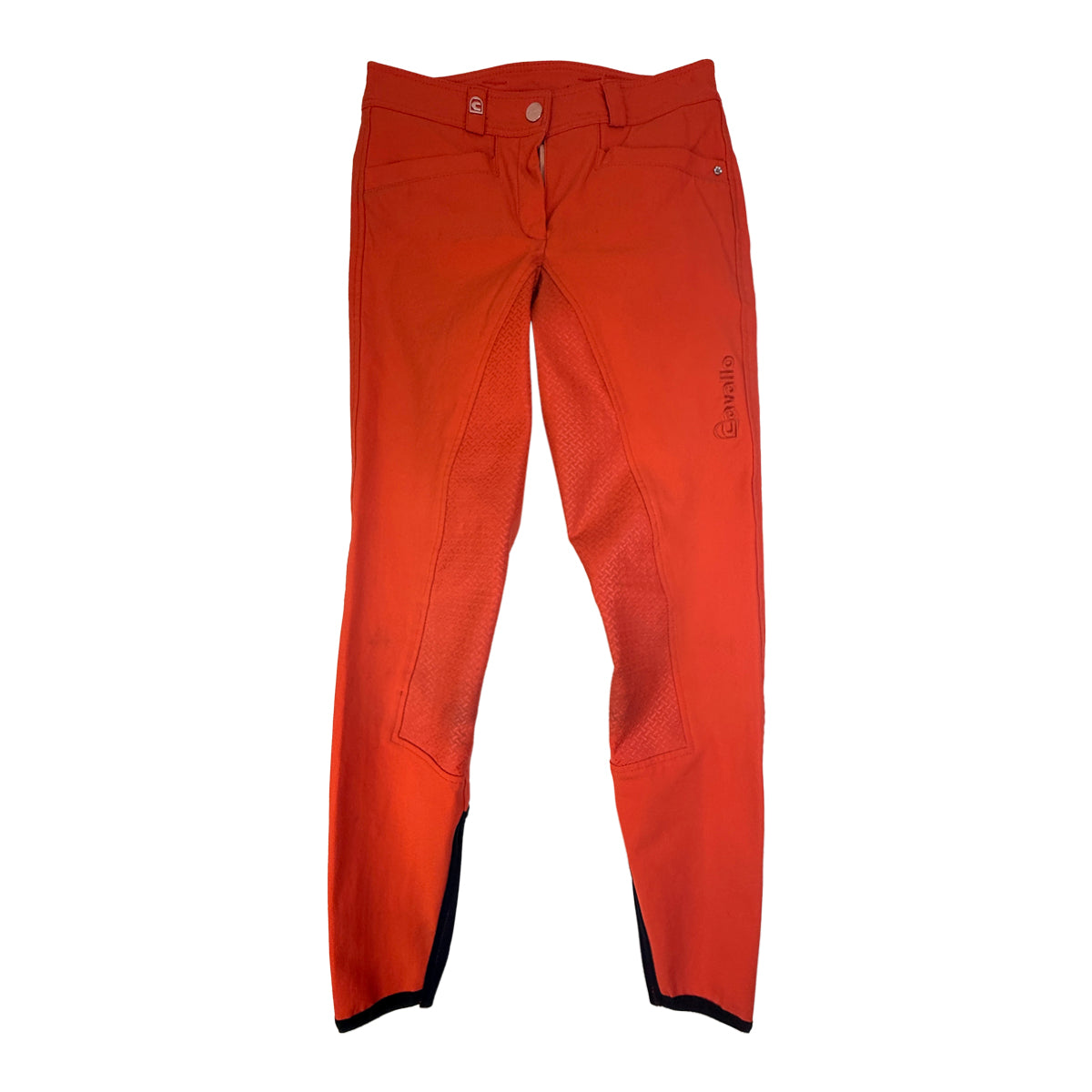 Cavallo 'Caja Grip' Full Seat Breeches in Tangerine