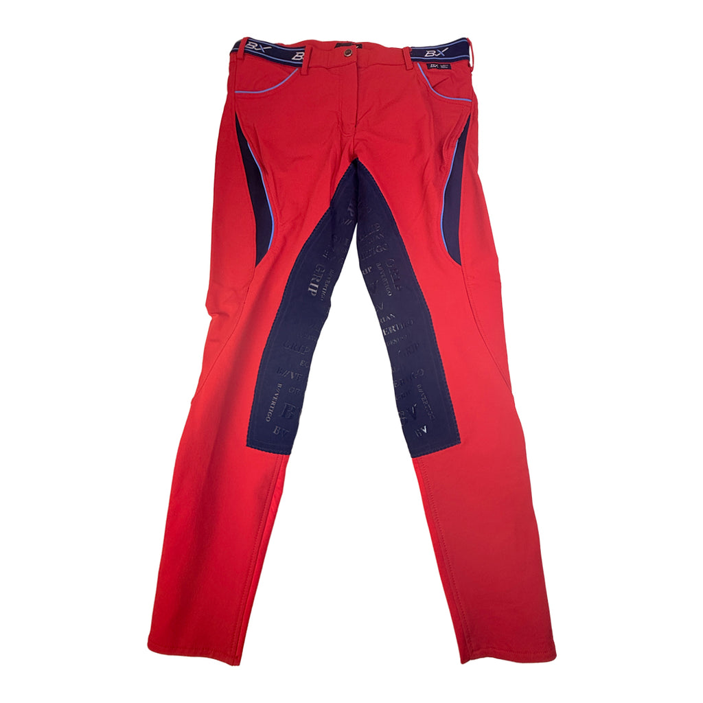 B Vertigo Silicone Breeches in Cherry Red/Navy