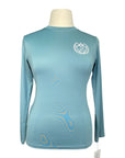 TKEQ 'Crest' Sustainable Long Sleeve Shirt in Seafoam