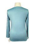 TKEQ 'Crest' Sustainable Long Sleeve Shirt in Seafoam
