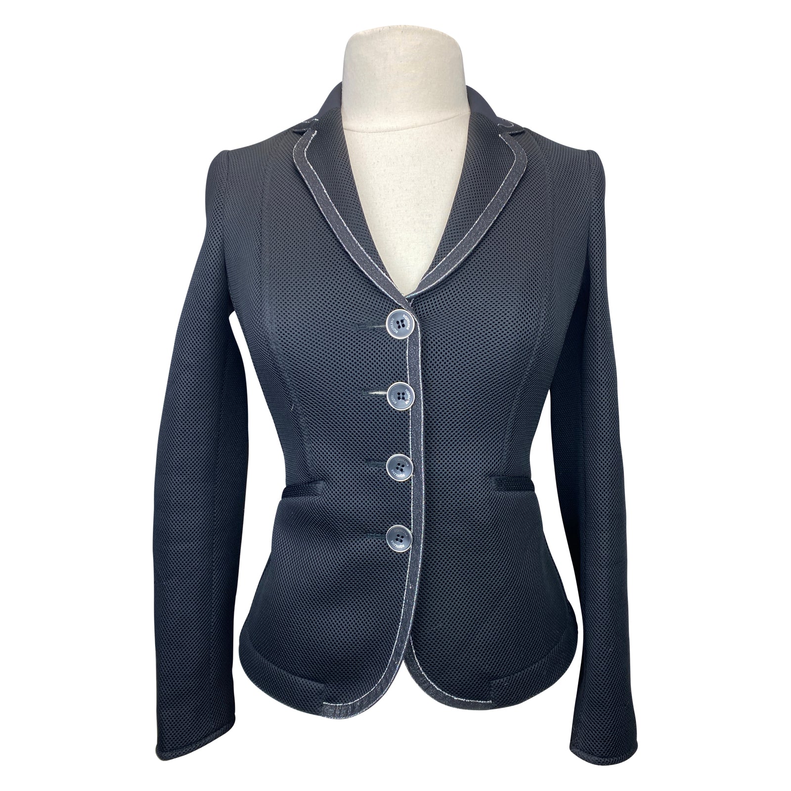 Front of Equiline 'Prue' Show Jacket in Black