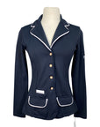 Spooks Competition Jacket in Black/White Piping