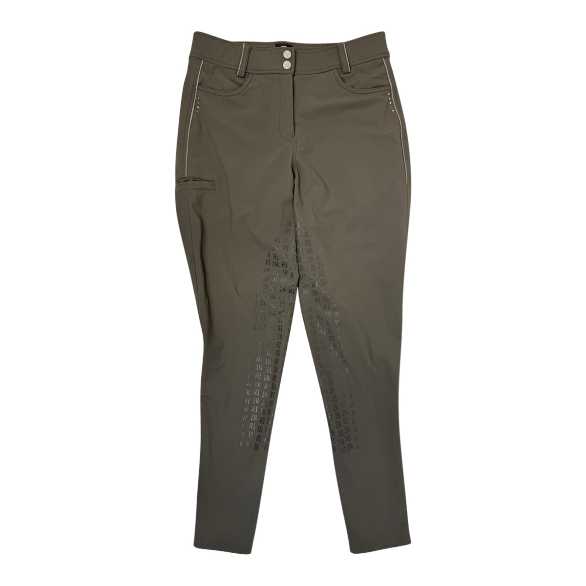 BR Equestrian 'Dionne' Full Seat Breeches  in Green