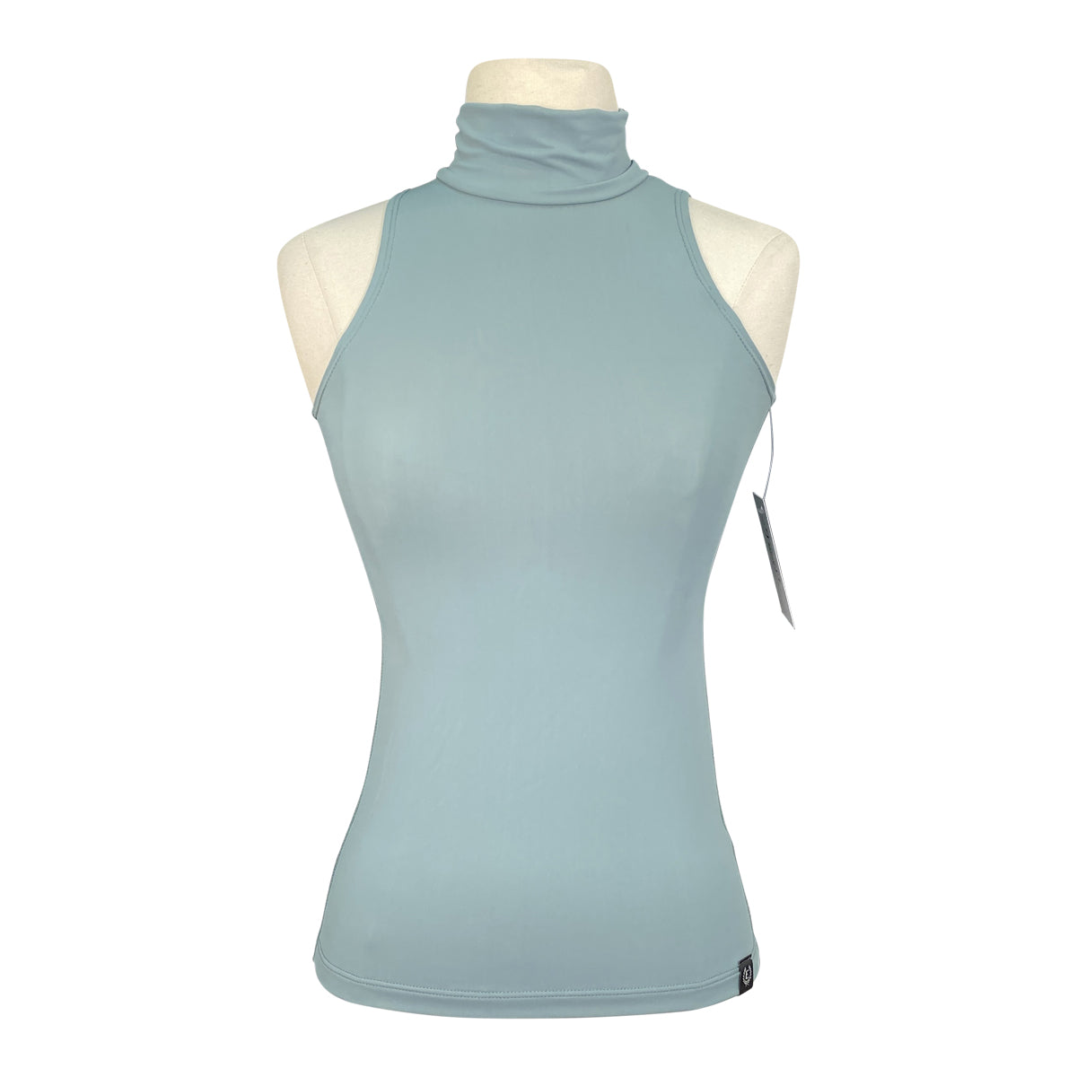 Front of Elcee Equestrian 'Sabine' Sleeveless Turtleneck in Sage - Women's XS