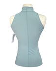 Back of Elcee Equestrian 'Sabine' Sleeveless Turtleneck in Sage - Women's Small