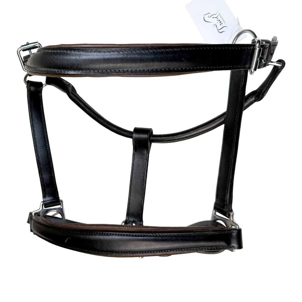 Halter Ego 'Sarah' Leather Halter in Black/Brown - X-Full