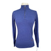 Essex Classics 'Trey' Quarter-Zip Sweater in Denim Blue
