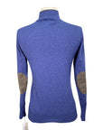 Essex Classics 'Trey' Quarter-Zip Sweater in Denim Blue