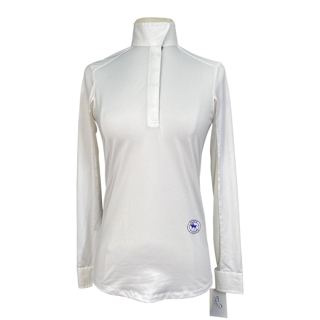 Essex Classics L/S Talent Yarn Show Shirt in White/Butterflies