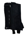 Ribbed Suede Half Chaps in Blac