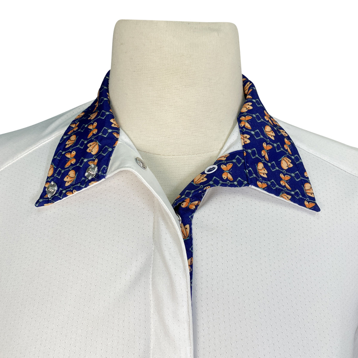 Essex Classics L/S Talent Yarn Show Shirt in White/Butterflies