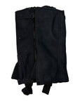 Ribbed Suede Half Chaps in Blac