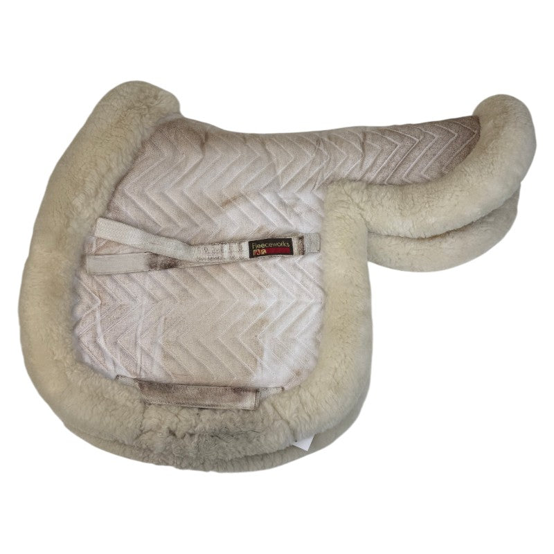 Fleeceworks Classic Original Sheepskin Close Contact Pad w/Full Trim in White