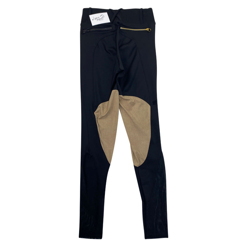 Euphoric Equestrian 'Classic' Legging in Black/Tan - Women's XS