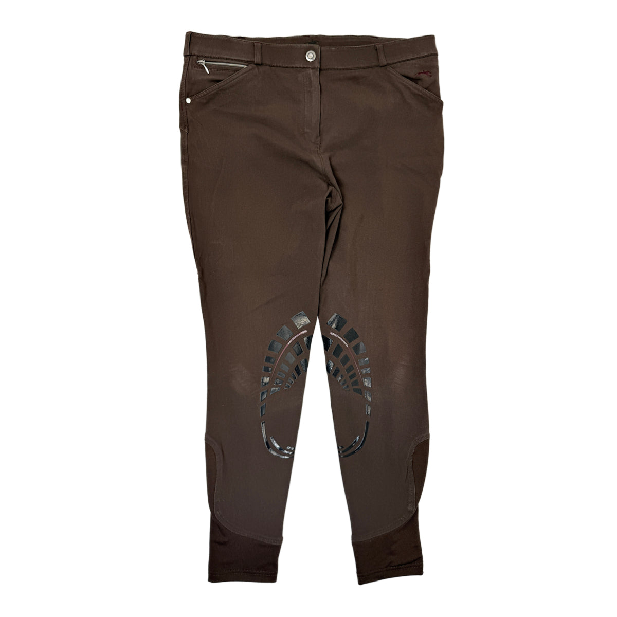 Schockemöhle 'Libra' Grip Knee Patch Breech in Chocolate