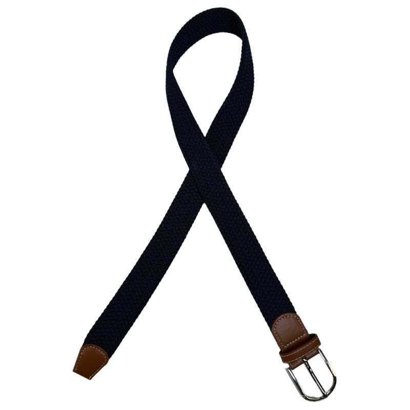 Woven Stretch Belt in Navy