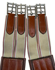 Double-End Elastic Leather Girth in Cognac