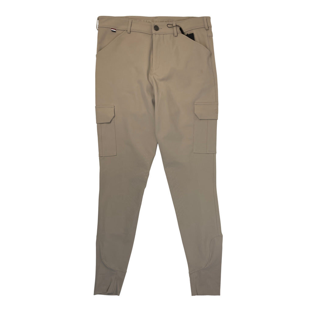Kingsland 'Kurth' Men's Knee Patch Breeches in Beige Cobblestone