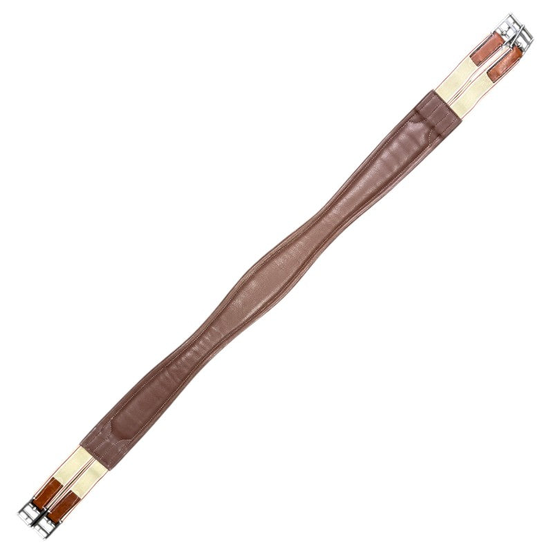 Double-End Elastic Leather Girth in Cognac