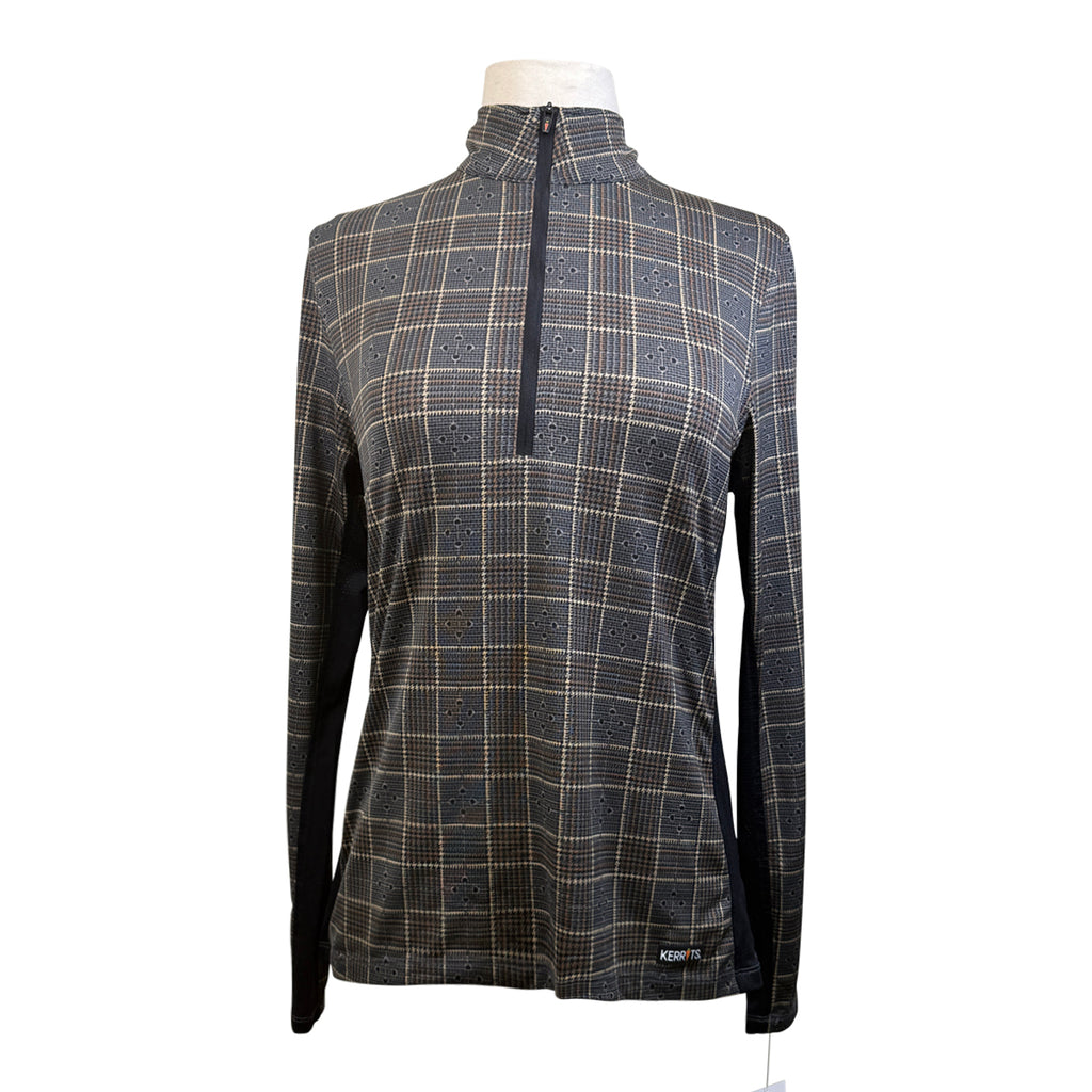 Kerrits 'Ice Fil Lite' Long Sleeve Sun Shirt in Neutral Plaid
