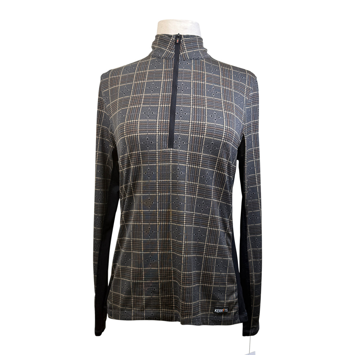 Kerrits 'Ice Fil Lite' Long Sleeve Sun Shirt in Neutral Plaid