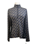 Kerrits 'Ice Fil Lite' Long Sleeve Sun Shirt in Neutral Running Horses