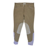 Dover Saddlery 'Wellesley' Piped Knee Patch Breech in Tan/Lavender