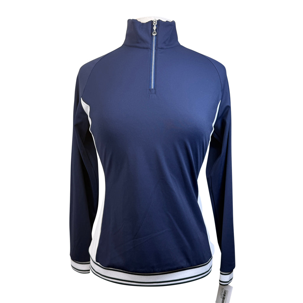 Acegolfs Quarter Zip Long Sleeve Shirt in Navy